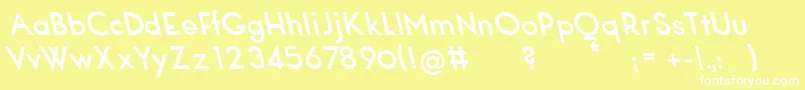BtfSlanted Font – White Fonts on Yellow Background