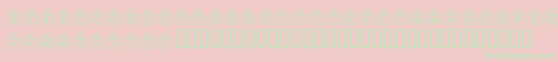 KrCoffeeLove Font – Green Fonts on Pink Background