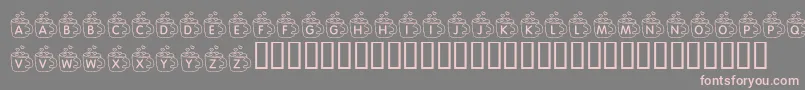 Fonte KrCoffeeLove – fontes rosa em um fundo cinza