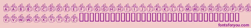 KrCoffeeLove-Schriftart – Violette Schriften auf rosa Hintergrund