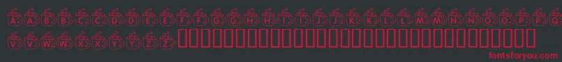 KrCoffeeLove Font – Red Fonts on Black Background
