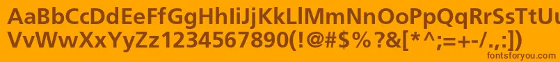 FrutigerltstdBold Font – Brown Fonts on Orange Background