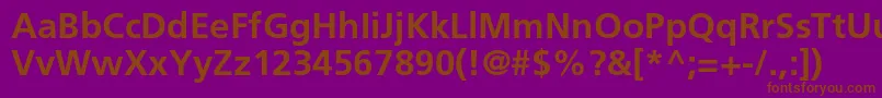 FrutigerltstdBold Font – Brown Fonts on Purple Background