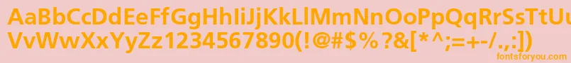 FrutigerltstdBold Font – Orange Fonts on Pink Background