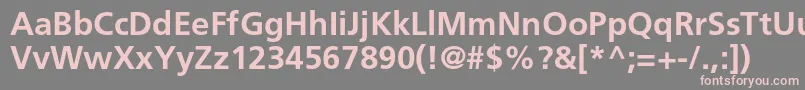 FrutigerltstdBold Font – Pink Fonts on Gray Background