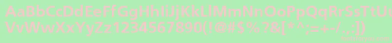 FrutigerltstdBold Font – Pink Fonts on Green Background