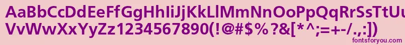 FrutigerltstdBold Font – Purple Fonts on Pink Background