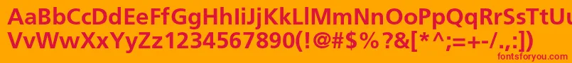 Шрифт FrutigerltstdBold – красные шрифты на оранжевом фоне