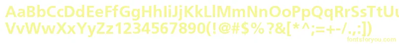 フォントFrutigerltstdBold – 黄色のフォント