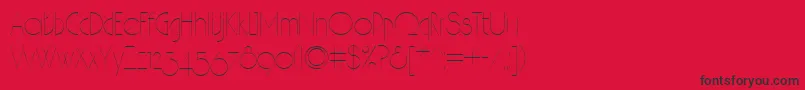 Hair Font – Black Fonts on Red Background