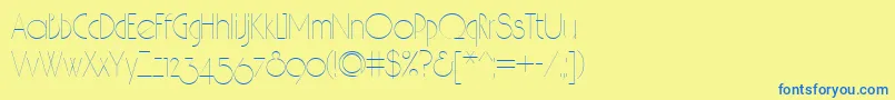 Hair Font – Blue Fonts on Yellow Background