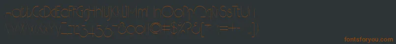 Hair-Schriftart – Braune Schriften auf schwarzem Hintergrund