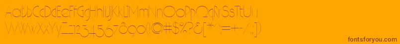 Шрифт Hair – коричневые шрифты на оранжевом фоне