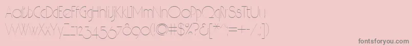 フォントHair – ピンクの背景に灰色の文字