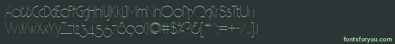 フォントHair – 黒い背景に緑の文字
