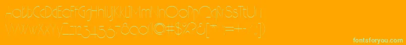 Hair Font – Green Fonts on Orange Background