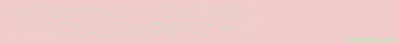 Police Hair – polices vertes sur fond rose