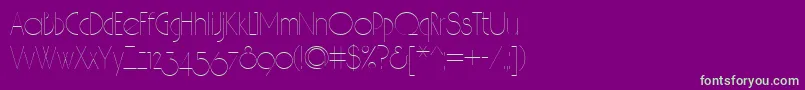 Hair Font – Green Fonts on Purple Background