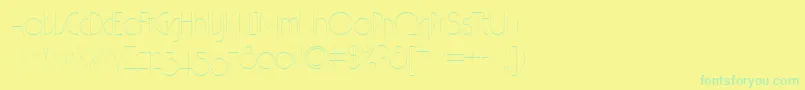 Hair Font – Green Fonts on Yellow Background