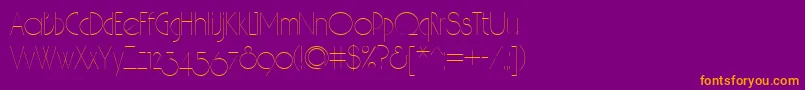 Hair Font – Orange Fonts on Purple Background