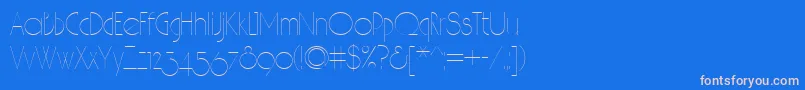 Hair Font – Pink Fonts on Blue Background