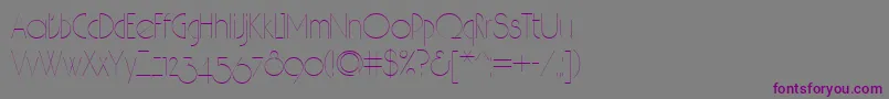 Hair-Schriftart – Violette Schriften auf grauem Hintergrund