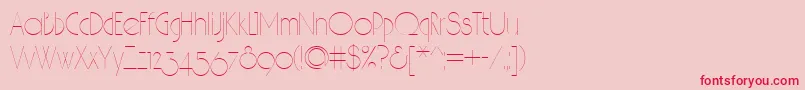 フォントHair – ピンクの背景に赤い文字