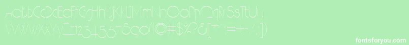 Шрифт Hair – белые шрифты на зелёном фоне