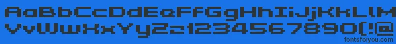 フォントGrixelKyrou5WideBold – 黒い文字の青い背景