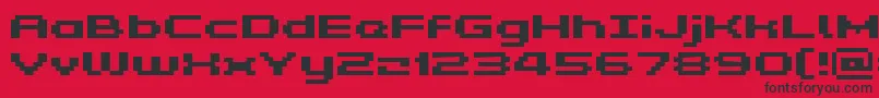 GrixelKyrou5WideBold Font – Black Fonts on Red Background