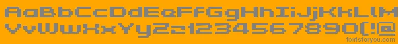 GrixelKyrou5WideBold Font – Gray Fonts on Orange Background