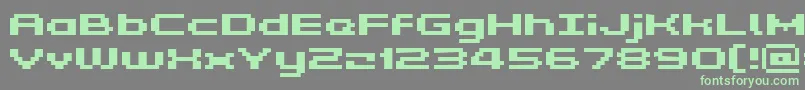 GrixelKyrou5WideBold-fontti – vihreät fontit harmaalla taustalla