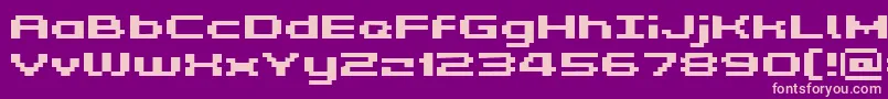 GrixelKyrou5WideBold Font – Pink Fonts on Purple Background