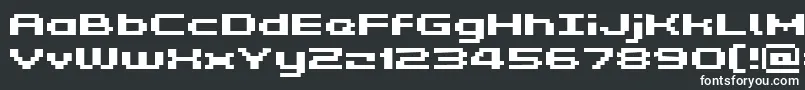 GrixelKyrou5WideBold-fontti – valkoiset fontit mustalla taustalla
