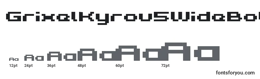 Размеры шрифта GrixelKyrou5WideBold
