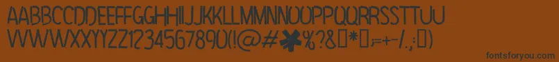 HipPriest-fontti – mustat fontit ruskealla taustalla