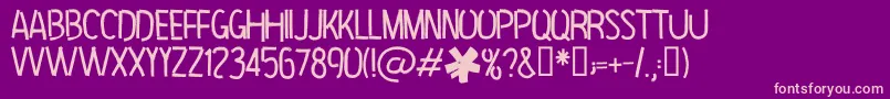 HipPriest Font – Pink Fonts on Purple Background
