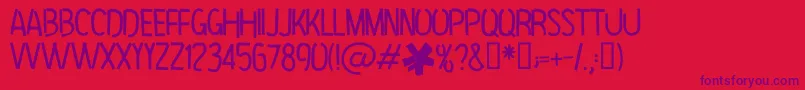 HipPriest Font – Purple Fonts on Red Background