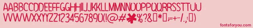 HipPriest Font – Red Fonts on Pink Background