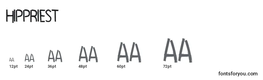HipPriest Font Sizes