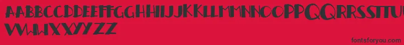 Handrelief Font – Black Fonts on Red Background