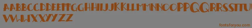 Handrelief Font – Brown Fonts on Gray Background