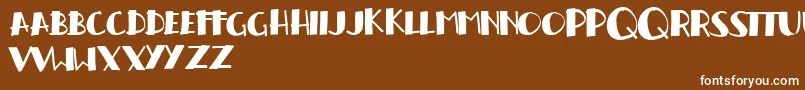 Więcej informacji o czcionce Handrelief Czcionka Handrelief – białe czcionki na brązowym tle