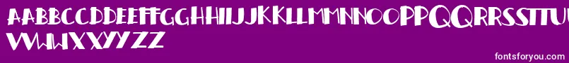 Handrelief Font – White Fonts on Purple Background