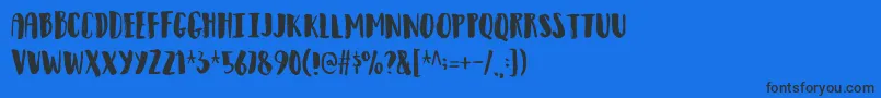 フォントObservantdemo – 黒い文字の青い背景