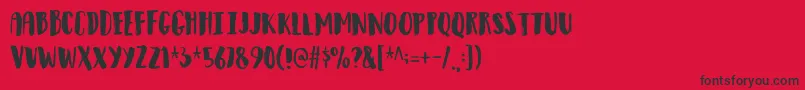Observantdemo Font – Black Fonts on Red Background