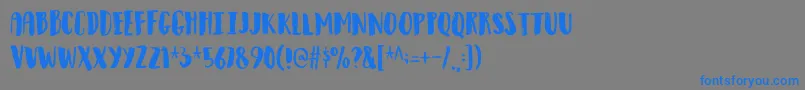 Шрифт Observantdemo – синие шрифты на сером фоне