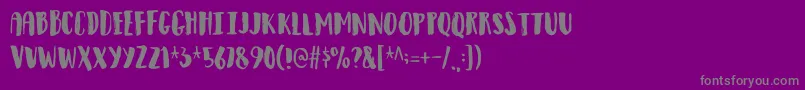 フォントObservantdemo – 紫の背景に灰色の文字