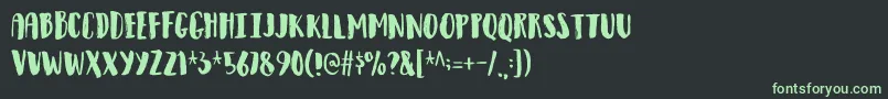 Шрифт Observantdemo – зелёные шрифты на чёрном фоне