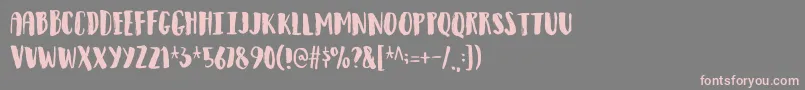 フォントObservantdemo – 灰色の背景にピンクのフォント